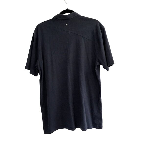 Volcom Mens Polo Shirt Large Cotton Navy Blue - Picture 2 of 7